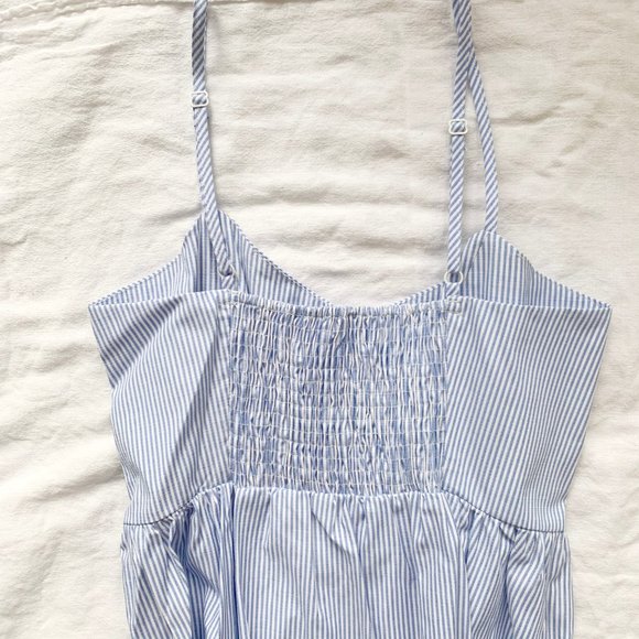 Blue and White Striped Summer Dress - Picture 5 of 6